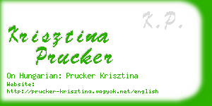 krisztina prucker business card